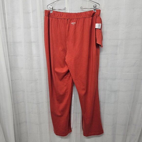 Lands' End Spice Orange Sport Knit Straight Leg Pants Athleisure Casual XL - Picture 7 of 12